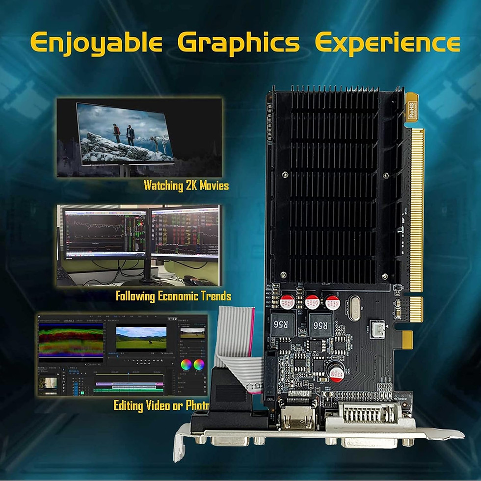 縮圖：QTHREE Radeon HD 5450 Graphics Card,2GB,GDDR3,64 Bit,DVI,HDMI,VGA,Low Profile Vi