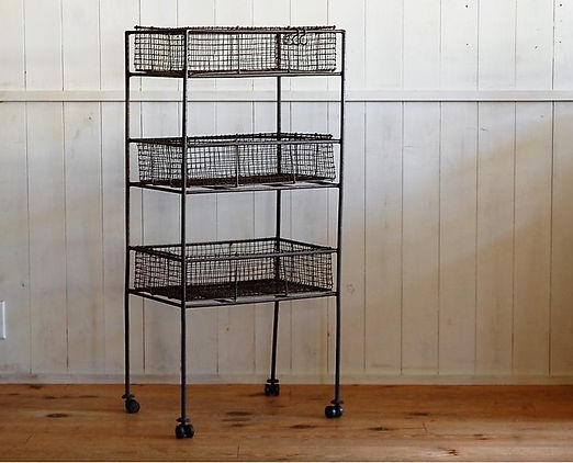 3段ワイヤーバスケットワゴン | takinomizu-syouten