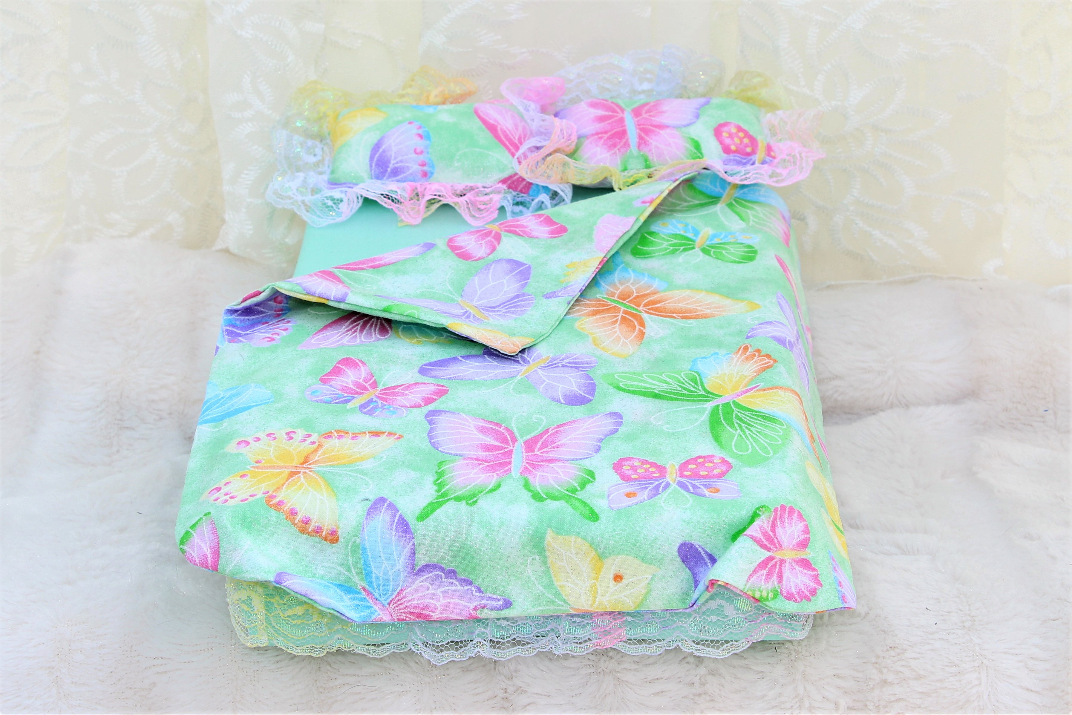 Bed- Green Sparkly Butterflies