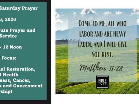 3rd Saturday prayer