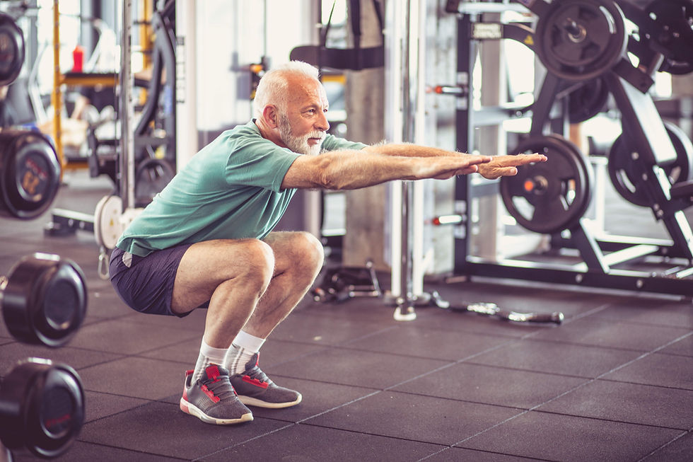 Man doing squats