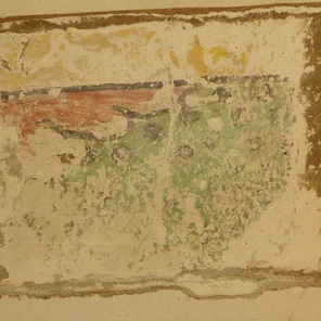 Restaura Belén: aparece la legendaria pintura mural del templo de Santiago