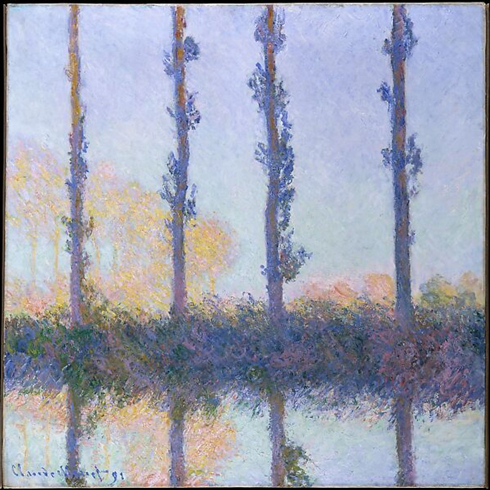 Claude Monet's The Four Trees from the Poplars series