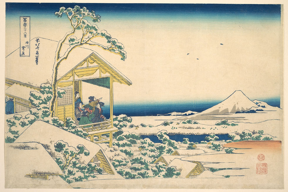 Katsushika Hokusai, Morning after the Snow at Koishikawa in Edo.