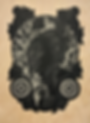 Linoluem cut block mounded on wood panel depicting image of Nina Simone.