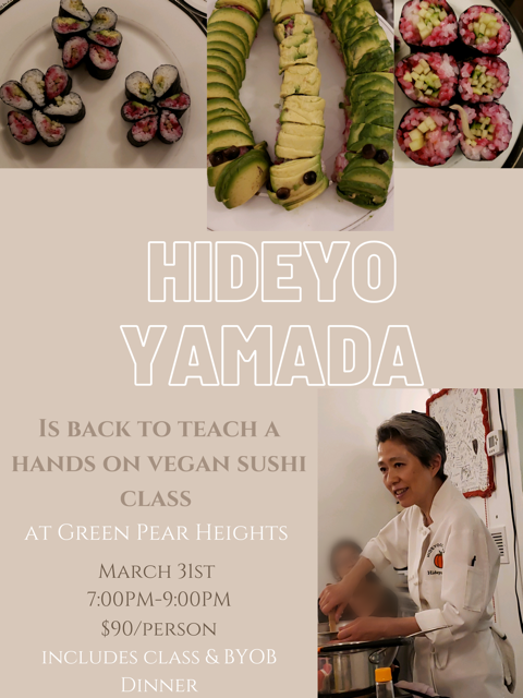 Vegan Sushi Class and Dinner 