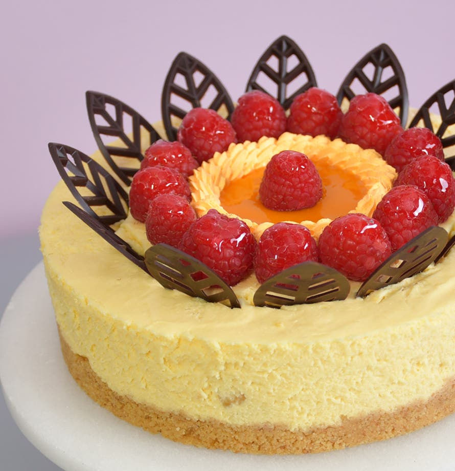 Thumbnail: Mango & Raspberry Crown Cheesecake