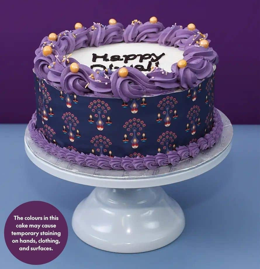 Purple Diwali Cake
