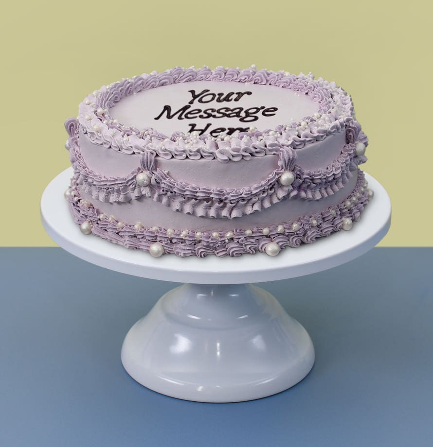 Lavender Pearl Vintage Cake