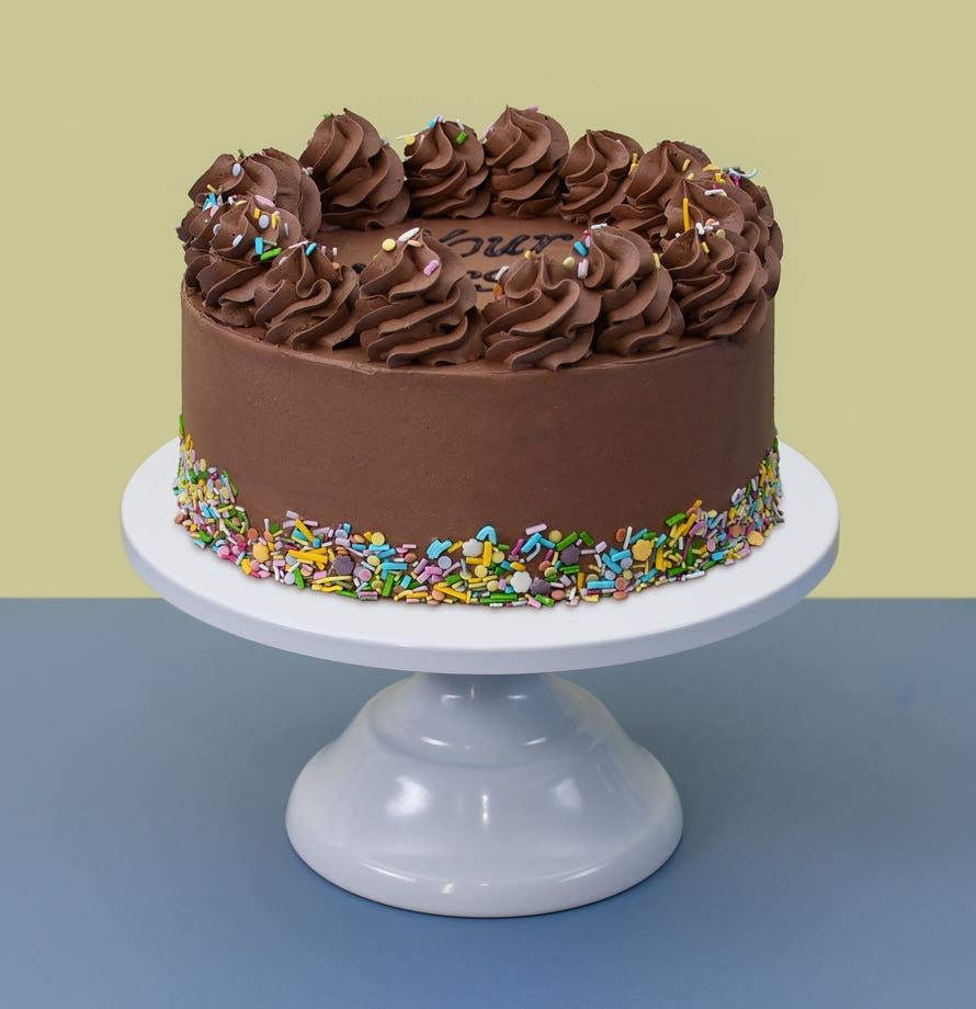 Chocolate Rainbow Sprinkles Cake