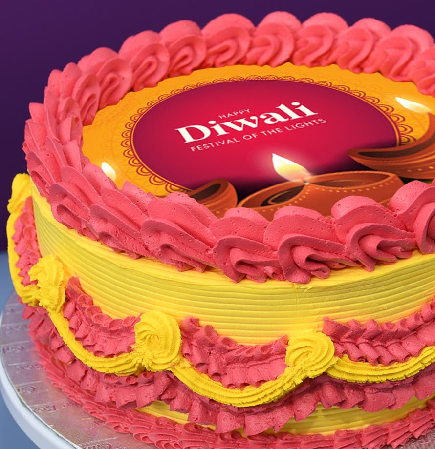 Thumbnail: Yellow Diwali Cake