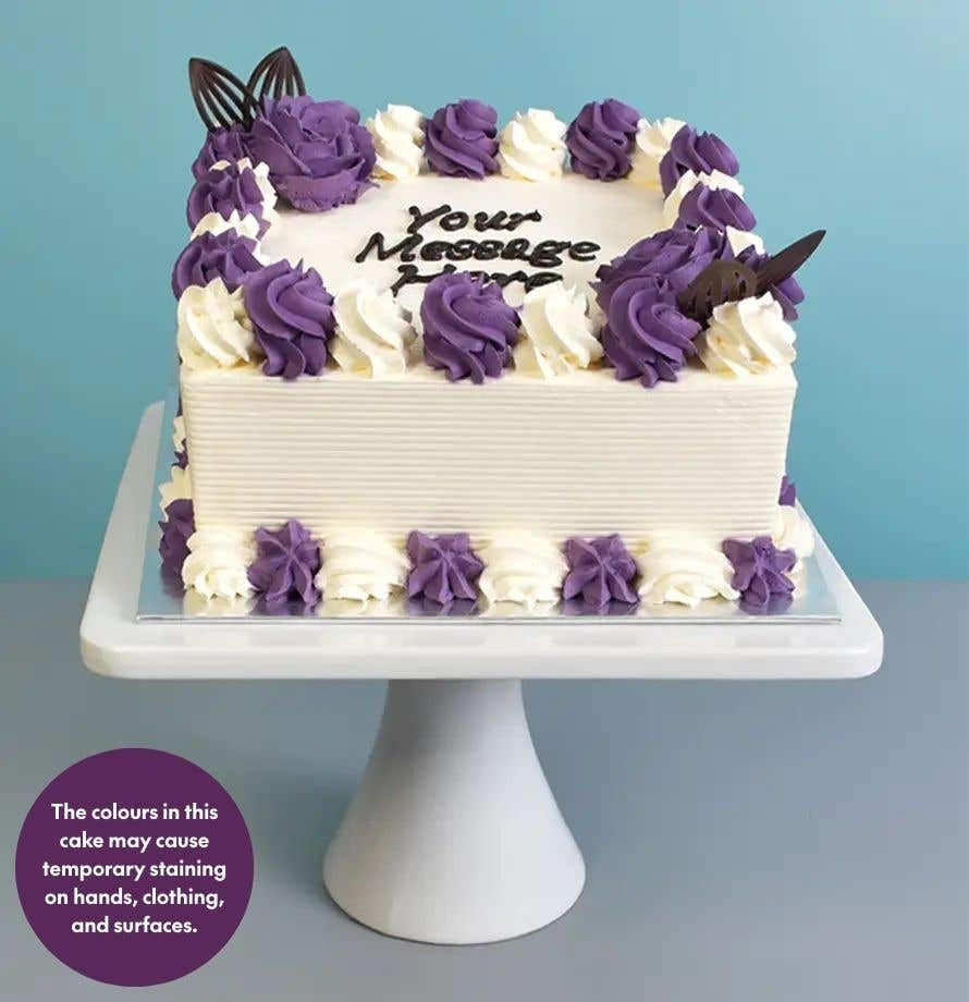 Purple Rose Fan Cake