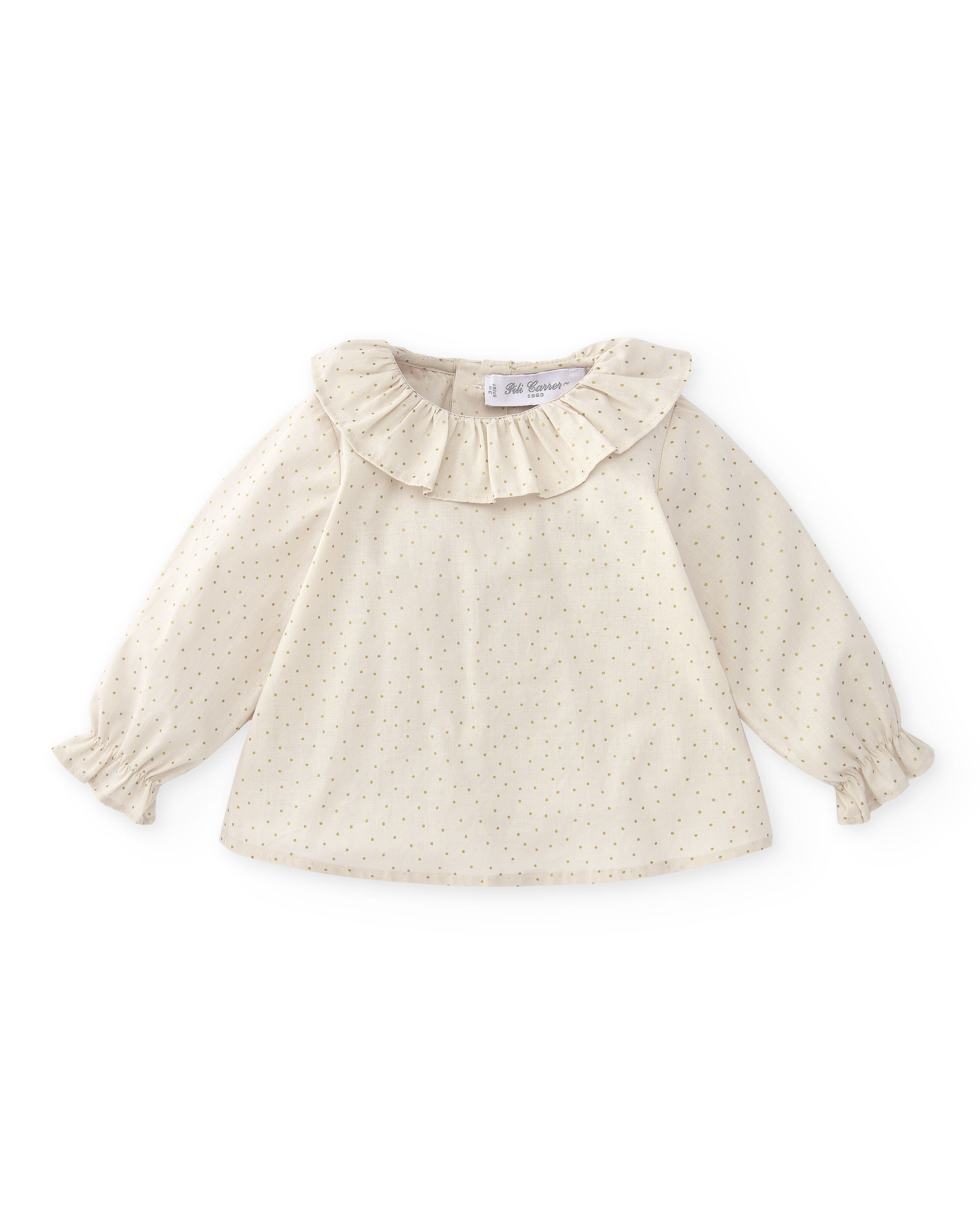 Blusa Topitos Dorados Pili Carrera