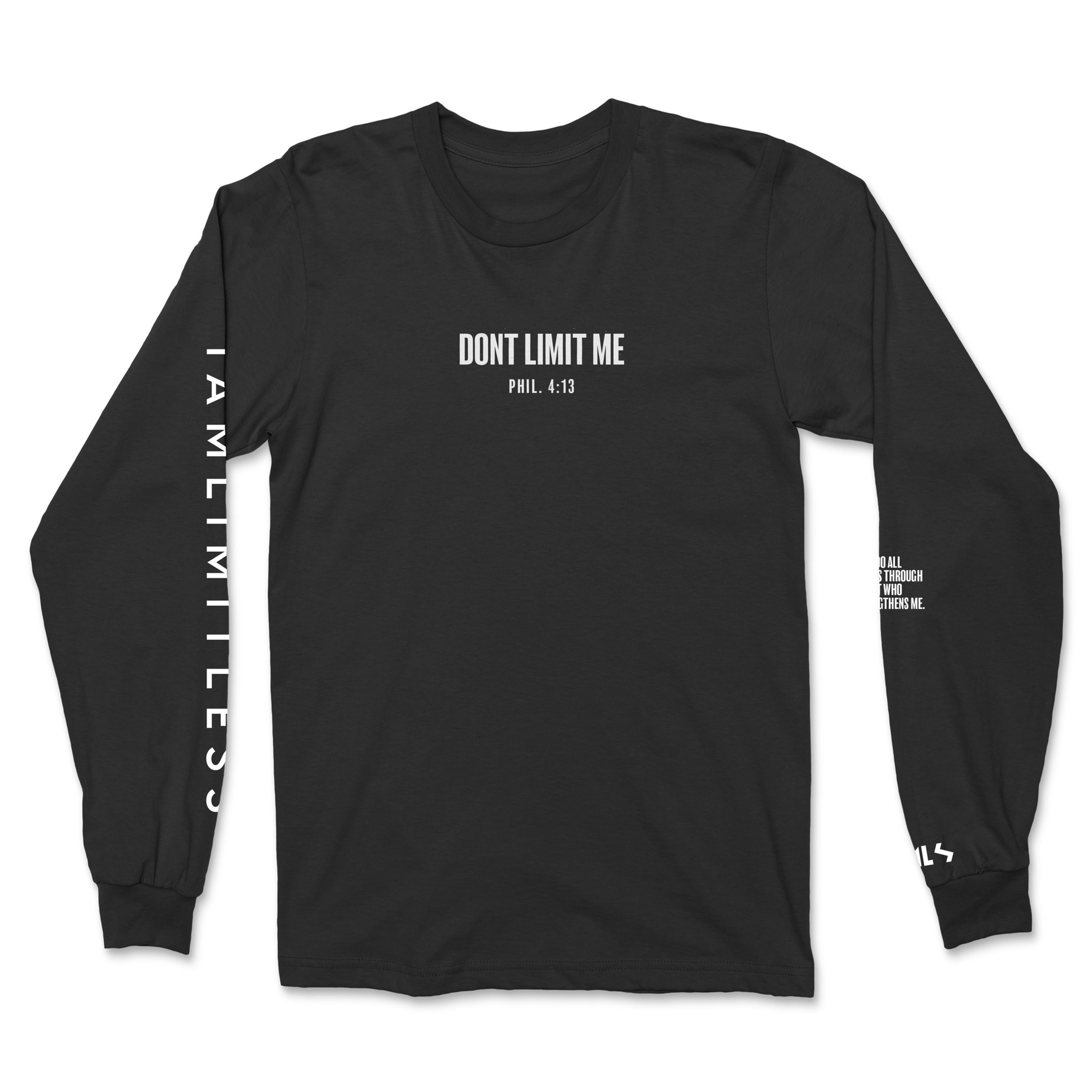 Black Don't Limit Me Long Sleeve T-Shirt UNISEX