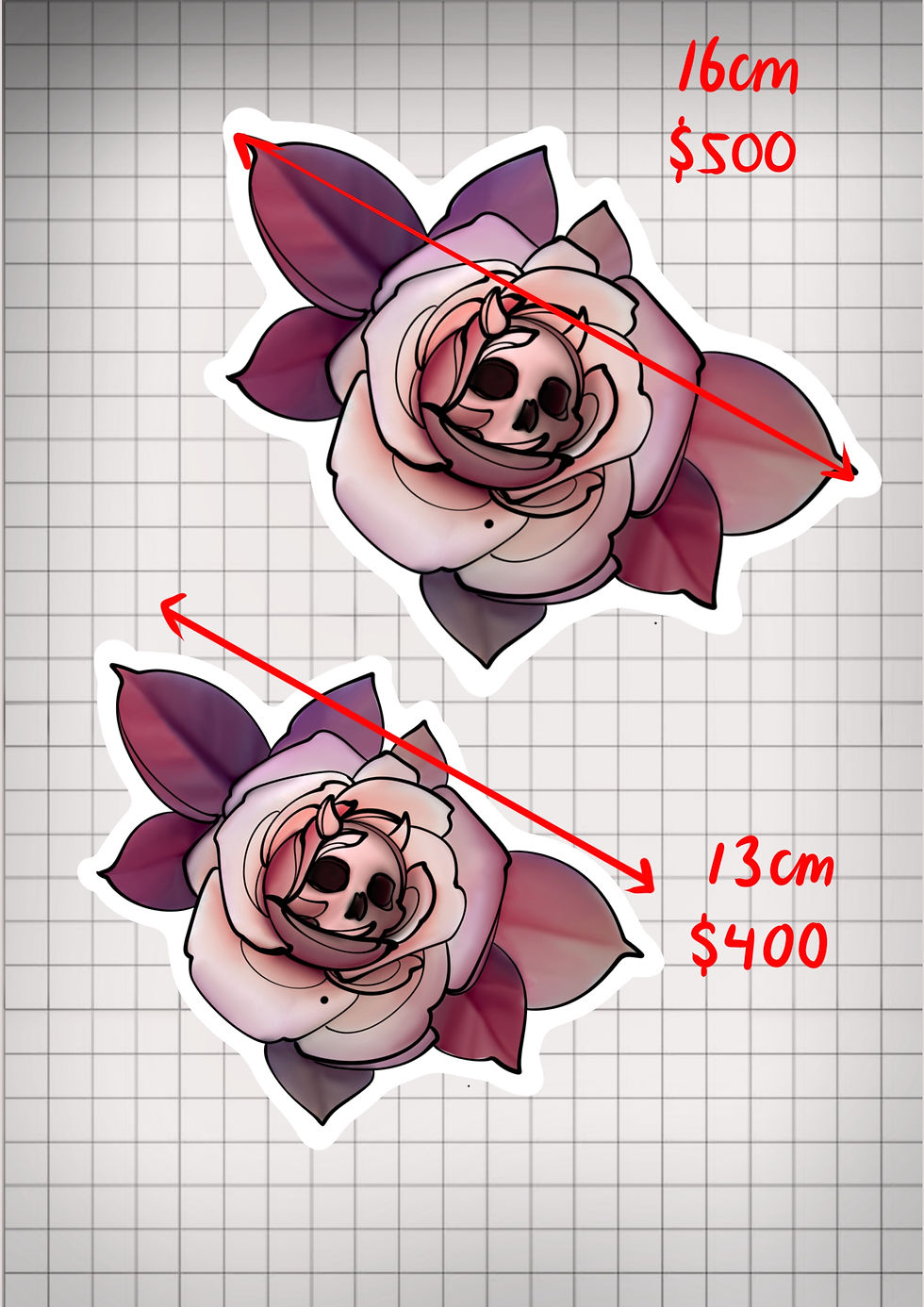 Thumbnail: Flower Skull Tattoo Design