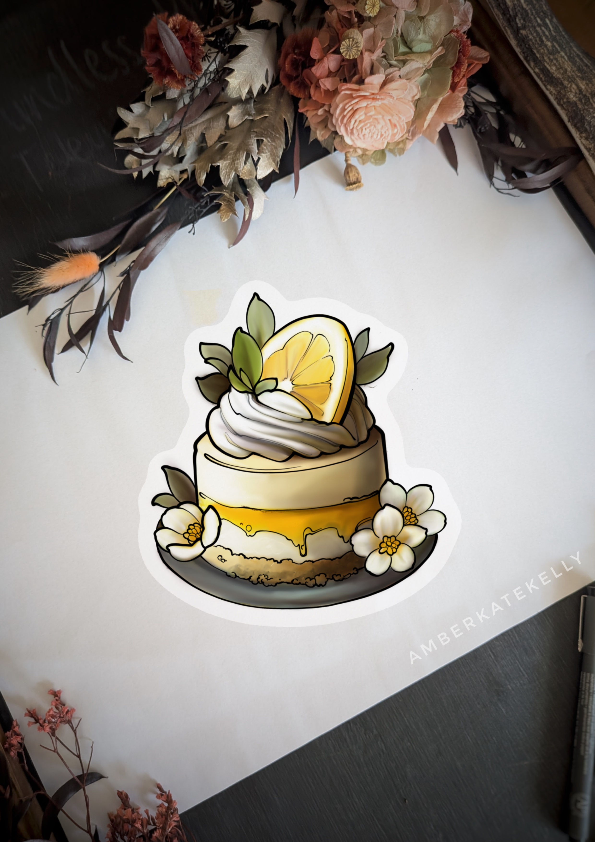 Lemon Cake Tattoo Design