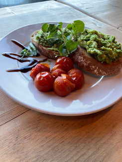 Smashed avocado on sourdough