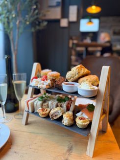 Afternoon Tea on a slate tray shelf