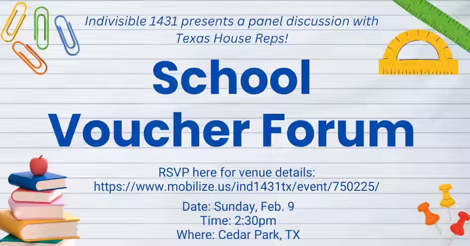  School Voucher Forum by Indivisible 1431