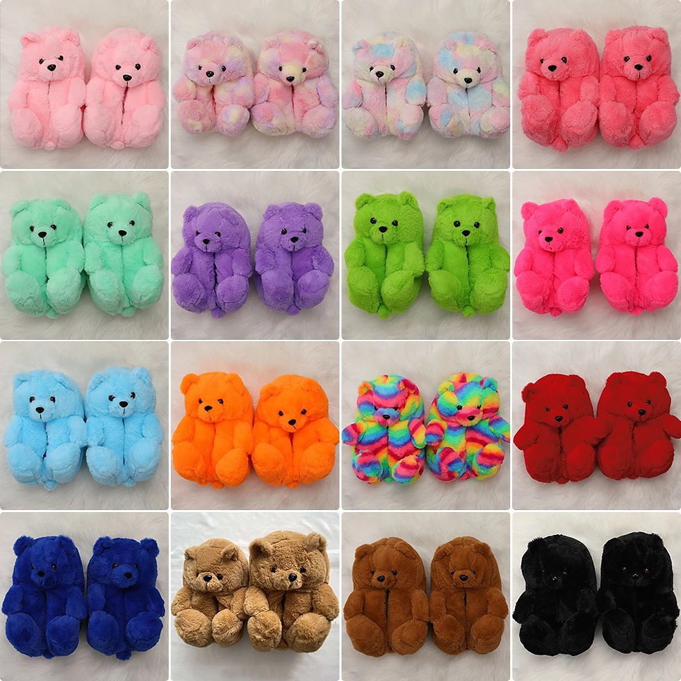 Thumbnail: Kids Teddy Bear Slippers