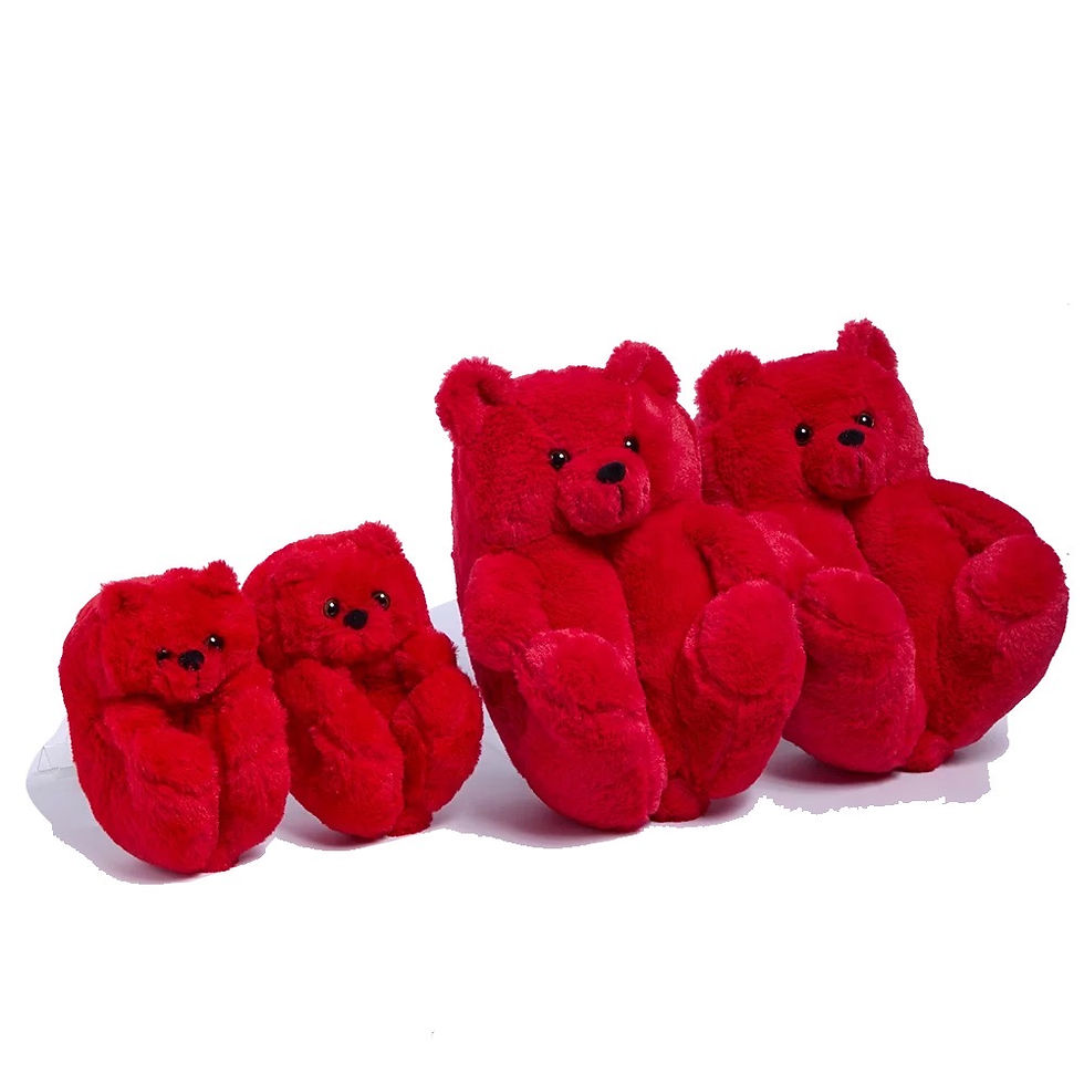 Thumbnail: Mommie & Me Teddy Bear Slippers