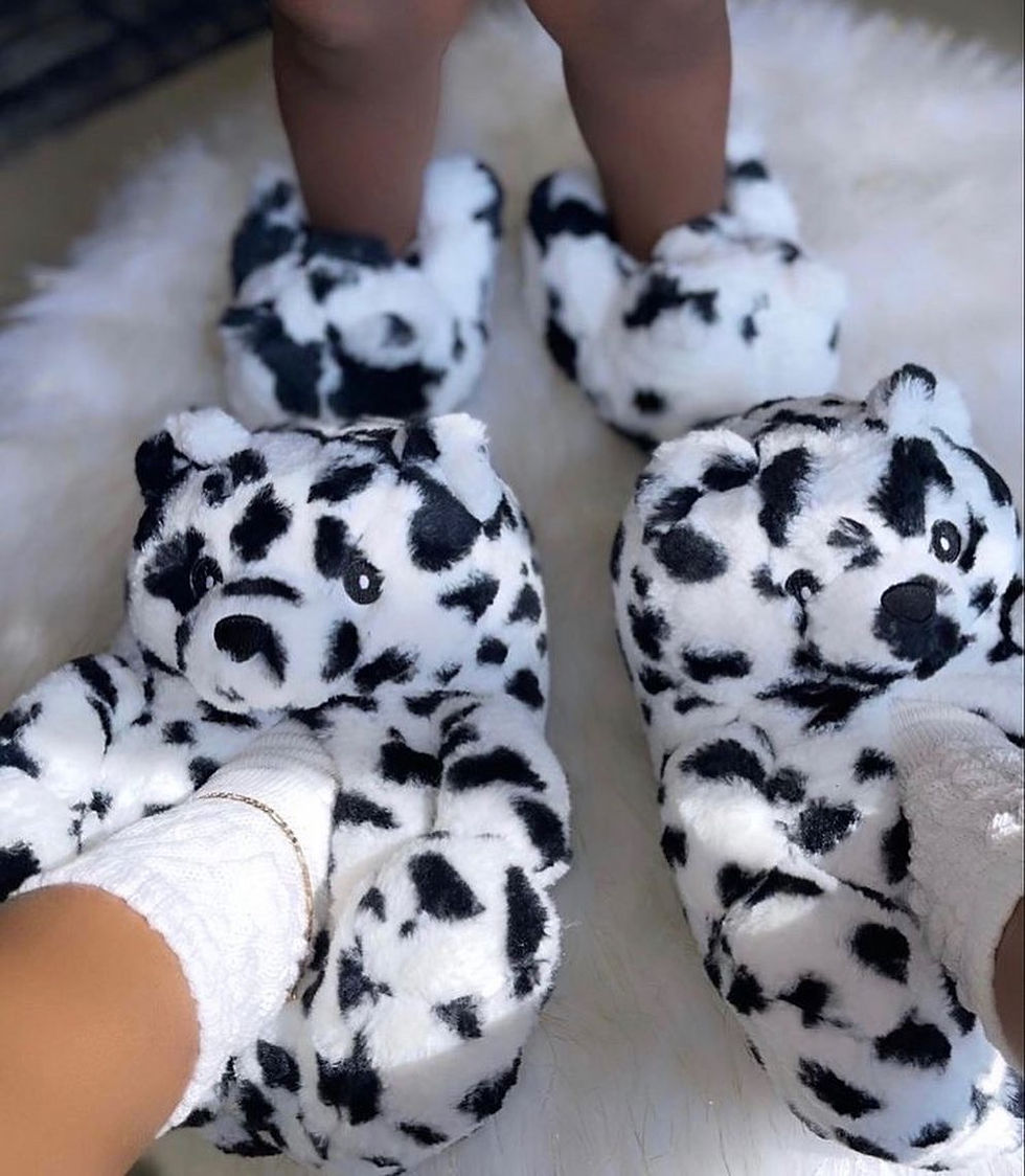 Thumbnail: Mommie & Me Teddy Bear Slippers