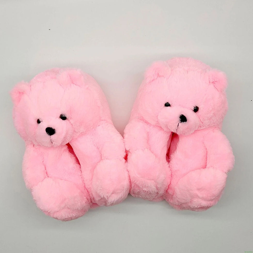Thumbnail: Big Kids Teddy Bear Slippers