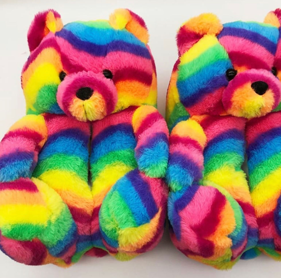 Thumbnail: Big Kids Teddy Bear Slippers