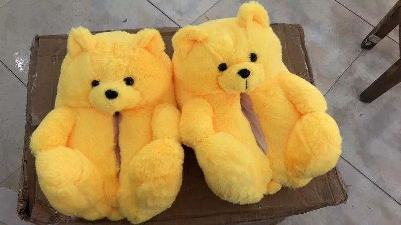 Thumbnail: Kids Teddy Bear Slippers