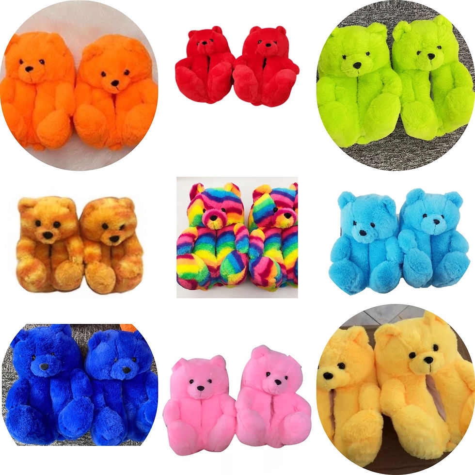 Thumbnail: Kids Teddy Bear Slippers