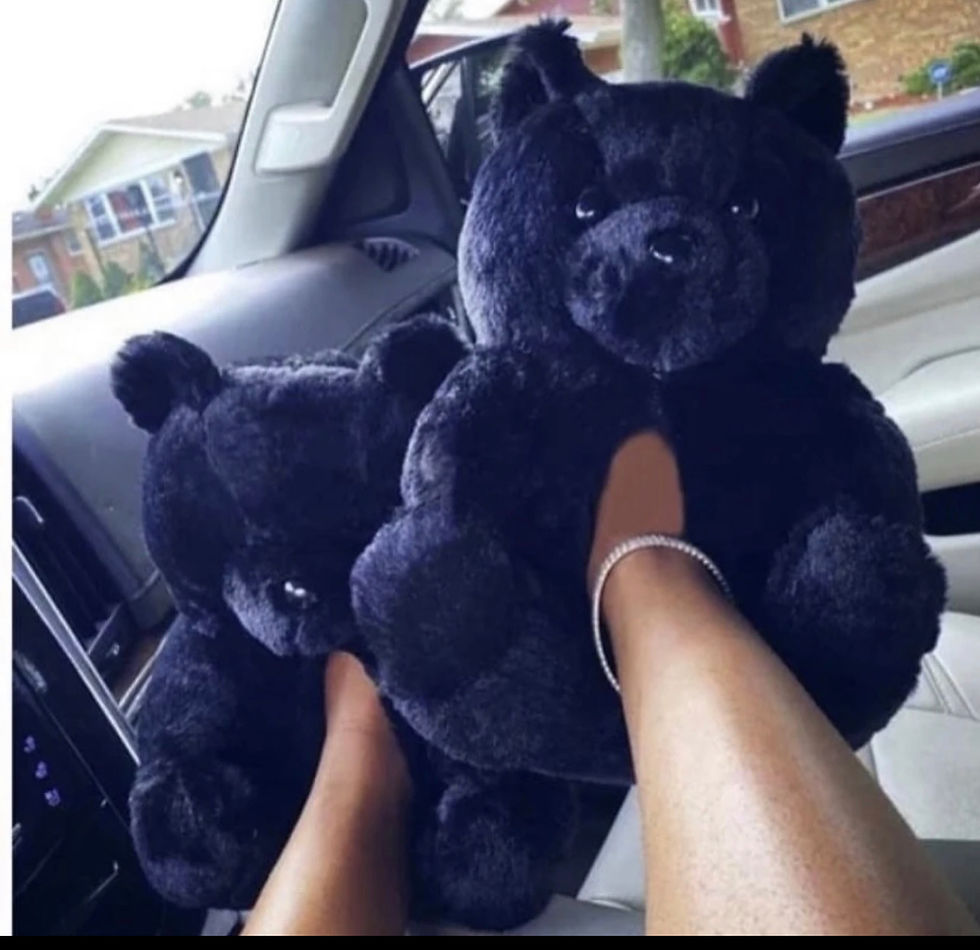 Thumbnail: Big Kids Teddy Bear Slippers