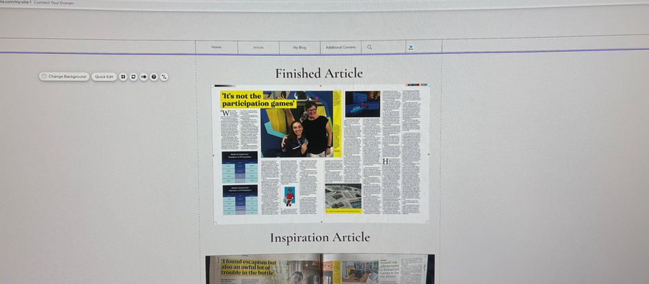 Finished article is now live!