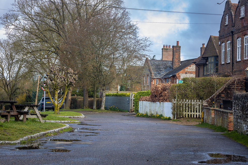houses fronting on to green space