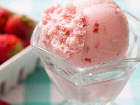 Receta Postre - Strawberry Ice Cream