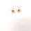 Thumbnail: Yellow Gold Pierced Garnet Earrings in Floral Design, 14 Karat Yellow Gold