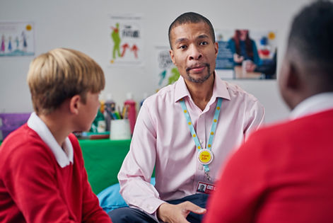 Child receiving mental health support through Place2Be school-based services