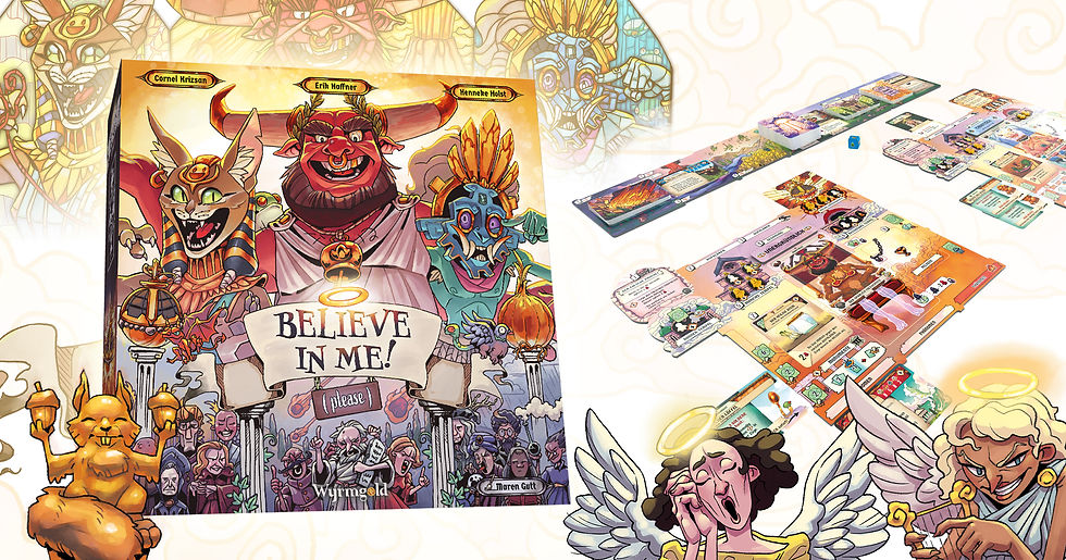 Voller Erfolg für die Crowdfunding-Kampagne zum göttlichen Brettspiel Believe in me! (please)