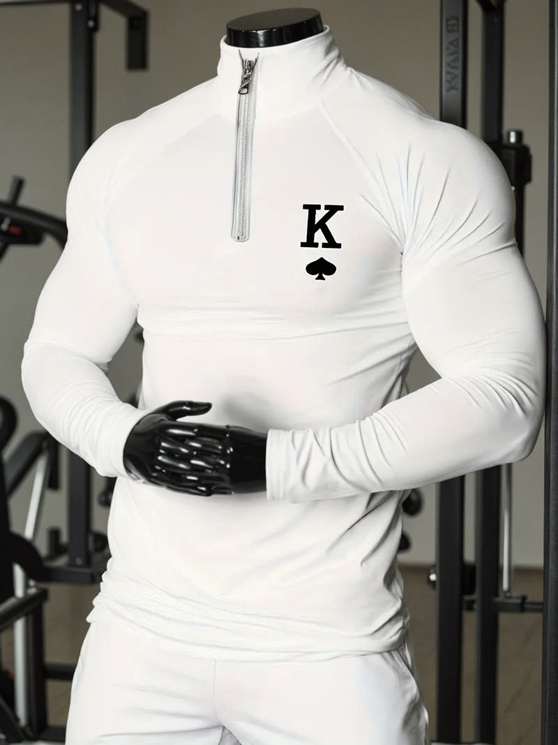 Thumbnail: K print Long Sleeve Zip-Up