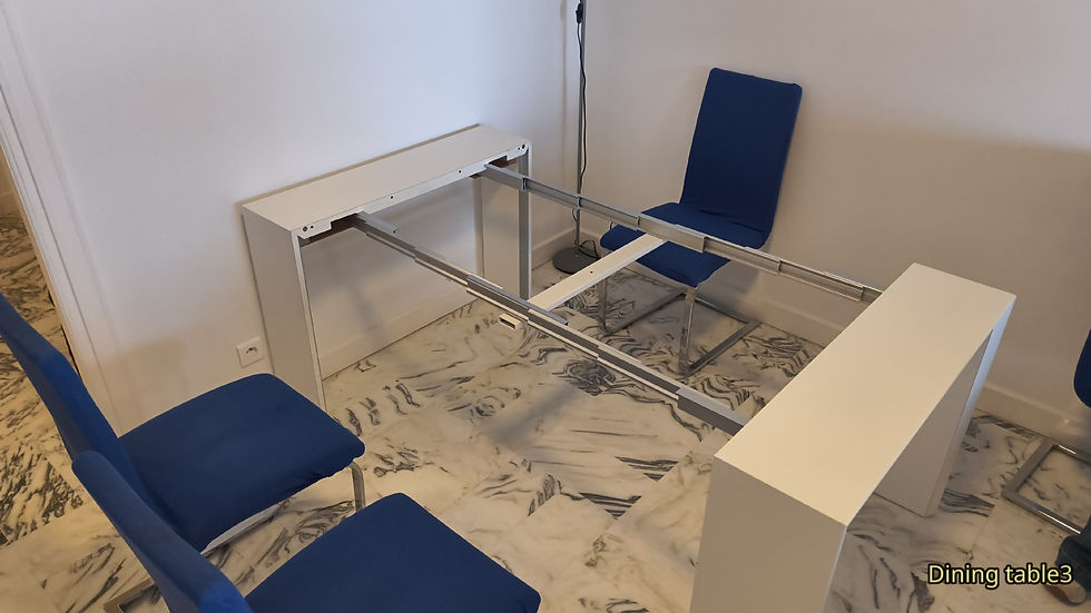 Thumbnail: Dining table (expandable to seat 8) with option of 4 chairs.