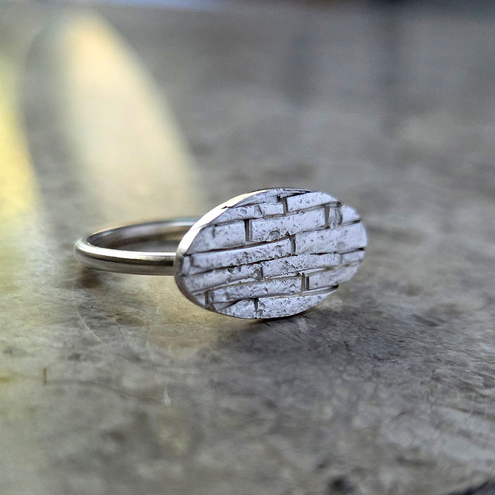Artisan silver ring handmade in UK