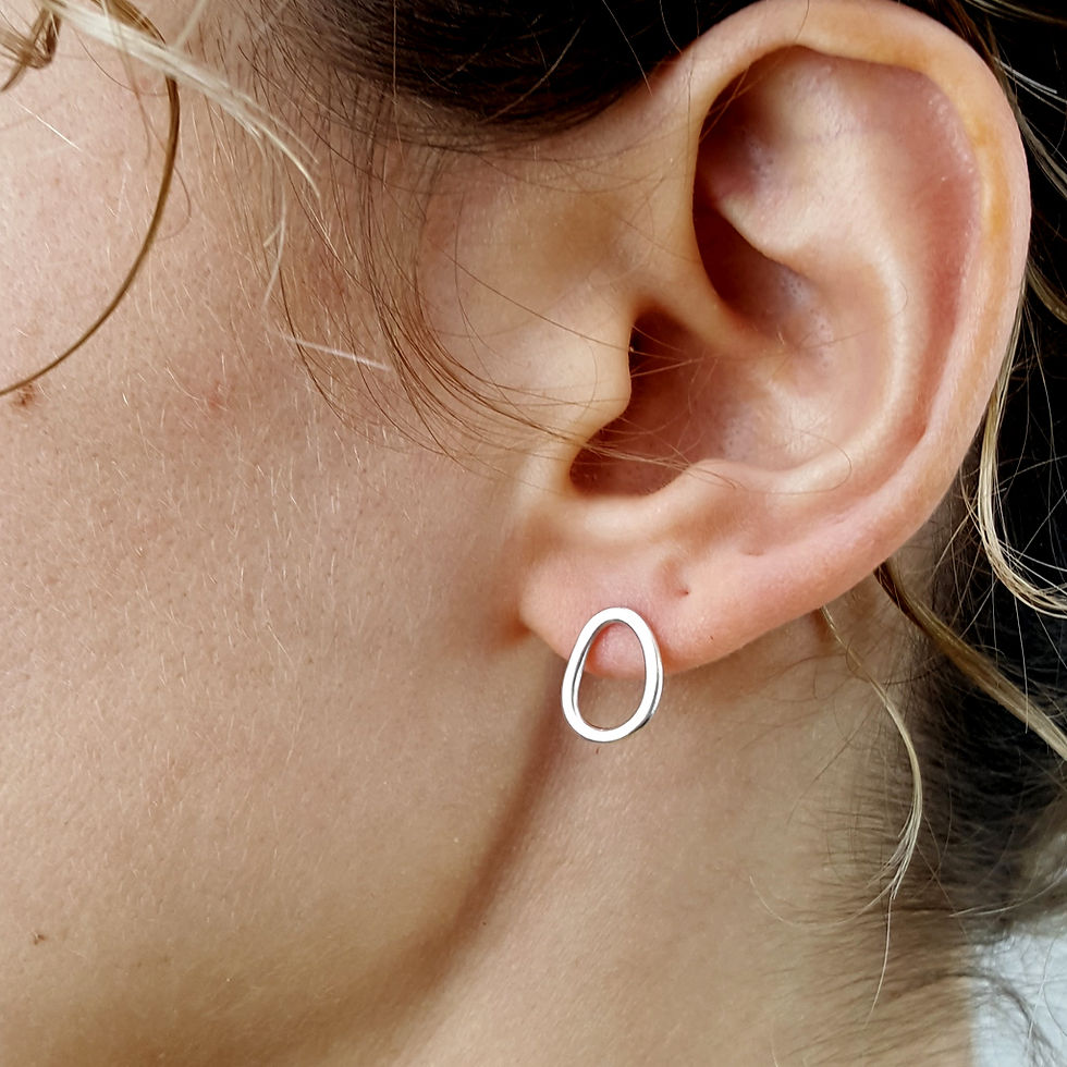 Thumbnail: Little silver hoop studs