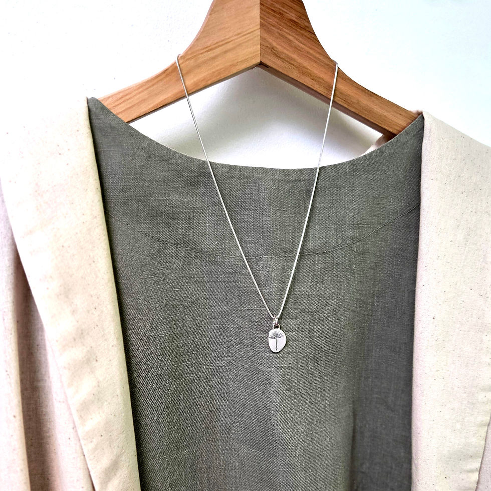 Handmade silver pendant for everyday