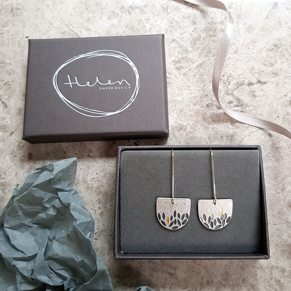 Thumbnail: Unusual silver and gold earring gifts handmade in Nottingham