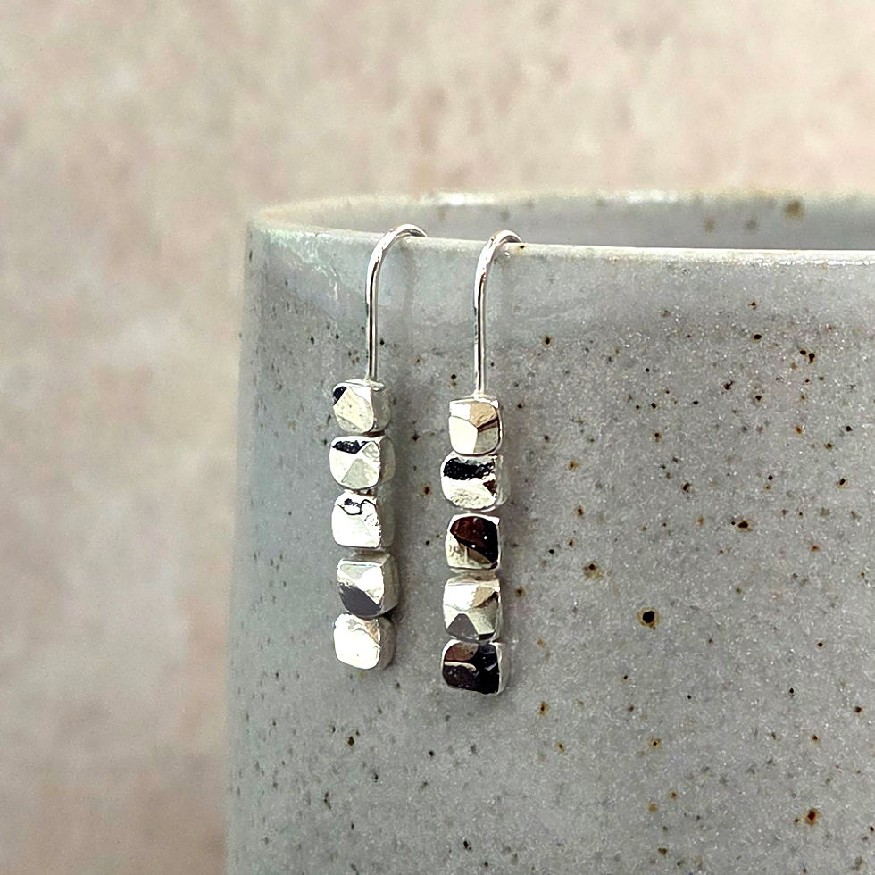 unique handmade real silver earrings