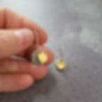 handcrafted contemporary earrings in silver and gold