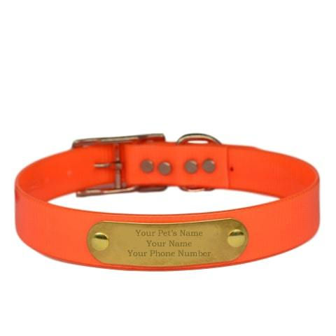 Grouse Dogs Regular Dayglo Dog Collar (orange)