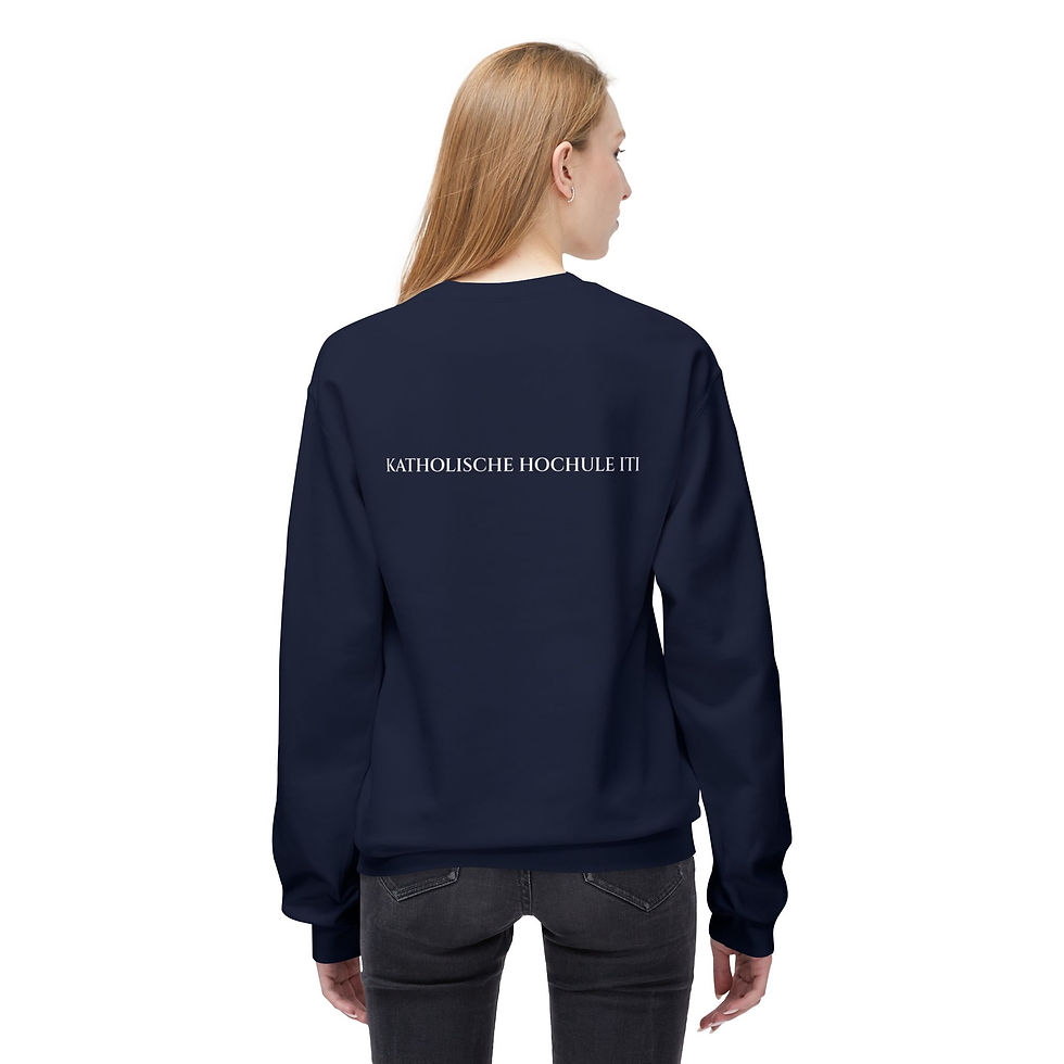 Thumbnail: ITI | Unisex Cozy Fleece Crewneck with KATHOLISCHE HOCHULE ITI Print On Back