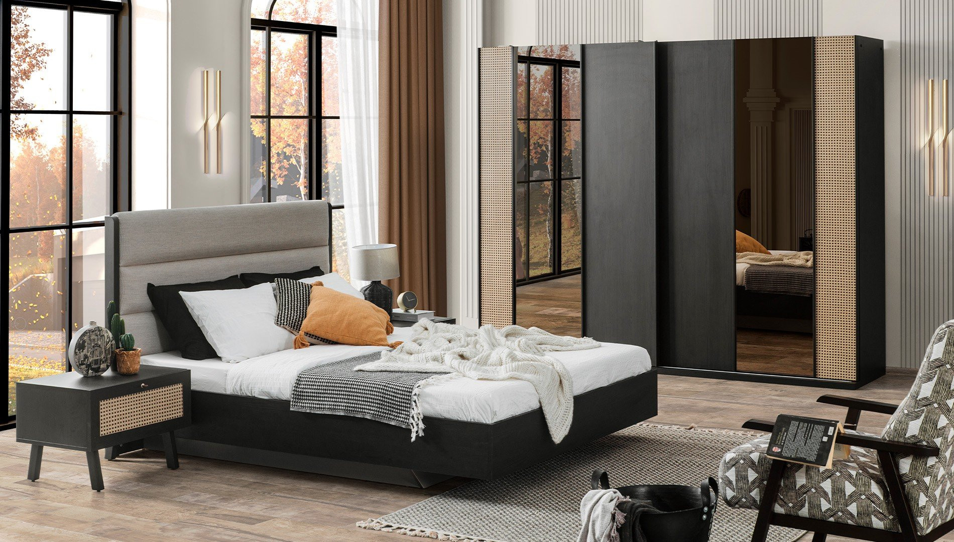 RATTAN DARK YATAK ODASI