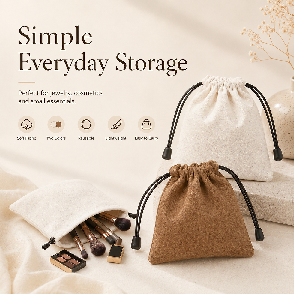 Thumbnail: Reusable Drawstring Storage Pouches