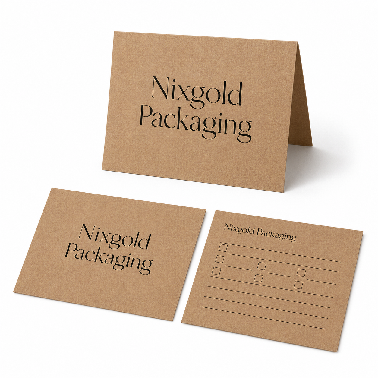 300pcs Custom Handwritten Kraft Thank You & Apology Cards